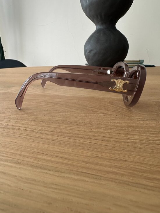 Celine CL40194U 45F Triomphe Sunglasses Brown Crystal Gradient Authentic w/ Case main image 8